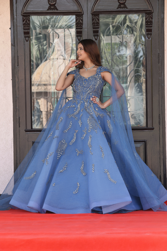 Electric Blue Exclusive Blue Ball Gown