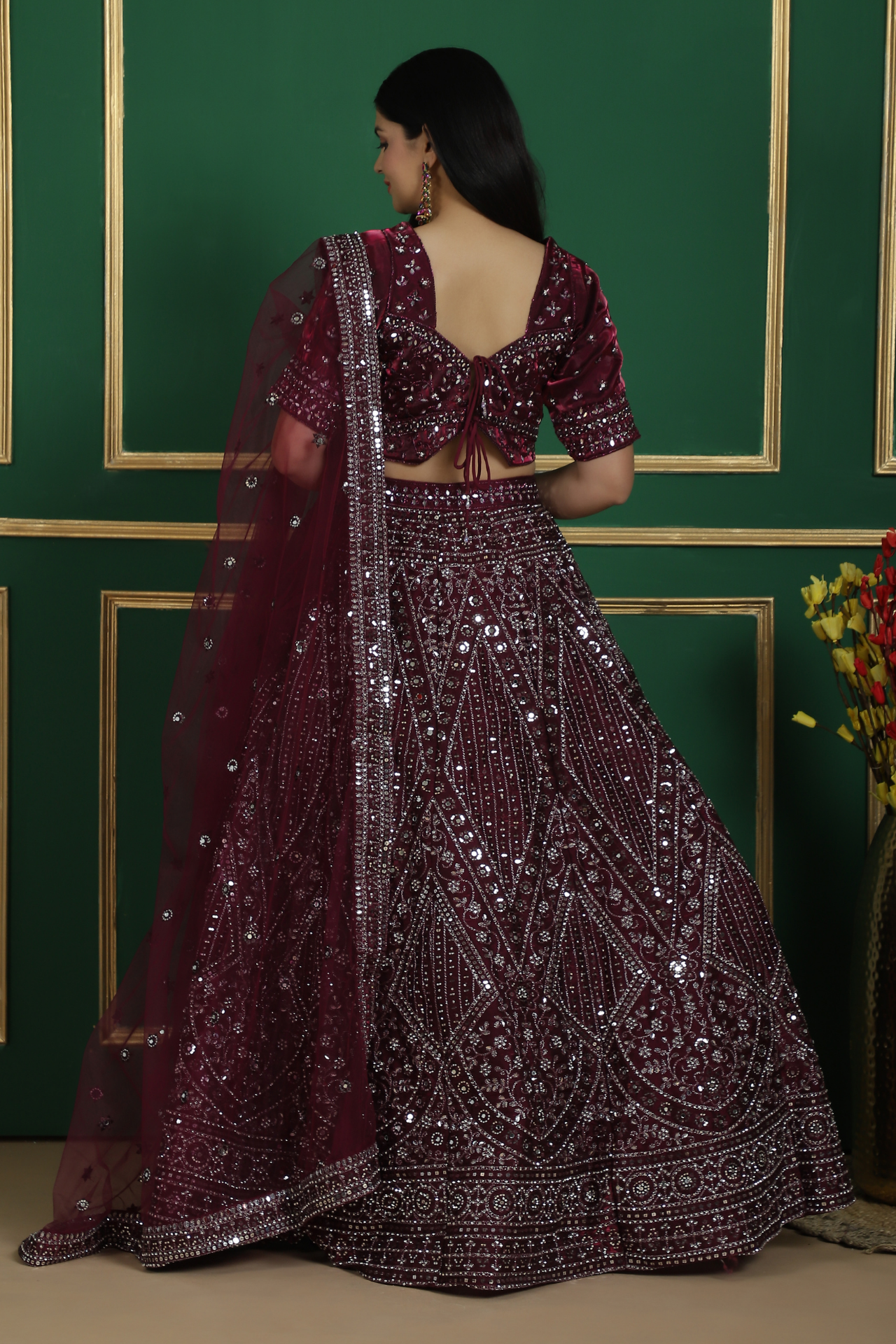 Designer Hand Embroidered Lehenga Choli