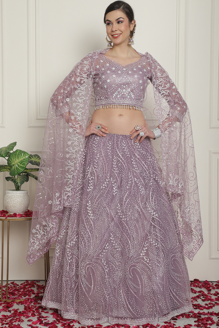 Lavender Exclusive Gorgeous Lehenga Choli