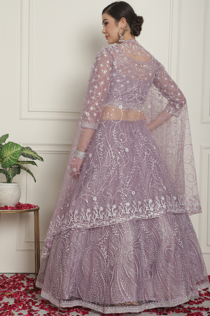 Lavender Exclusive Gorgeous Lehenga Choli