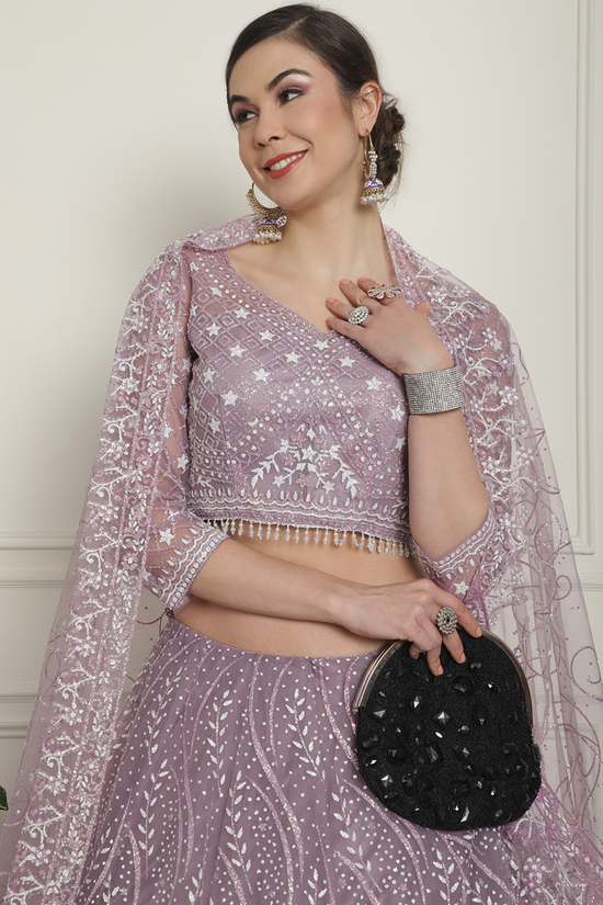 Lavender Exclusive Gorgeous Lehenga Choli