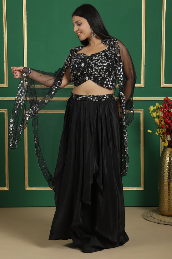 Designer Indo Western Dhoti Style Dress with shurg