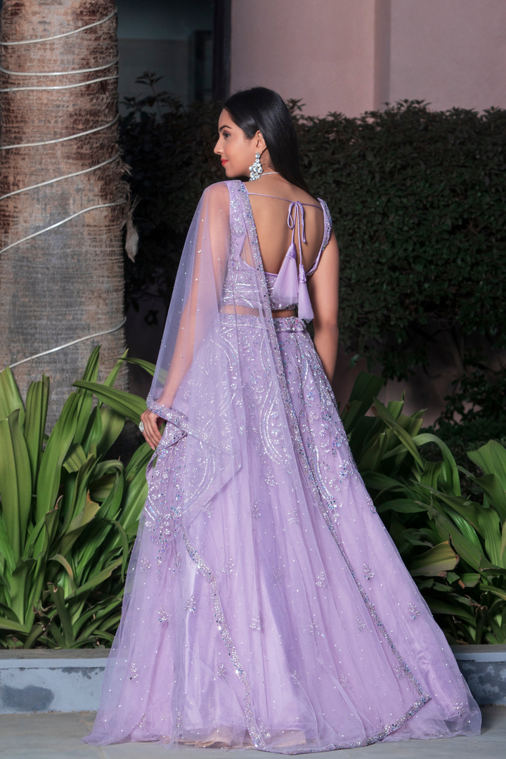 Lavender Moonlit Majesty Lehenga