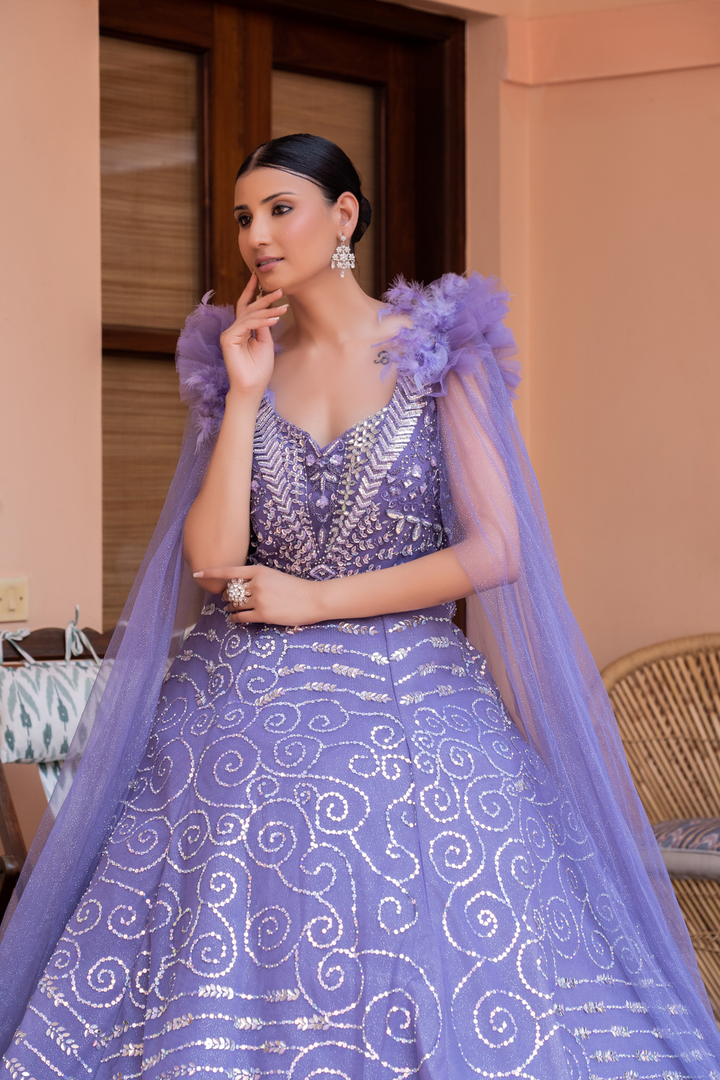 Purple Exquisite Ball Gown