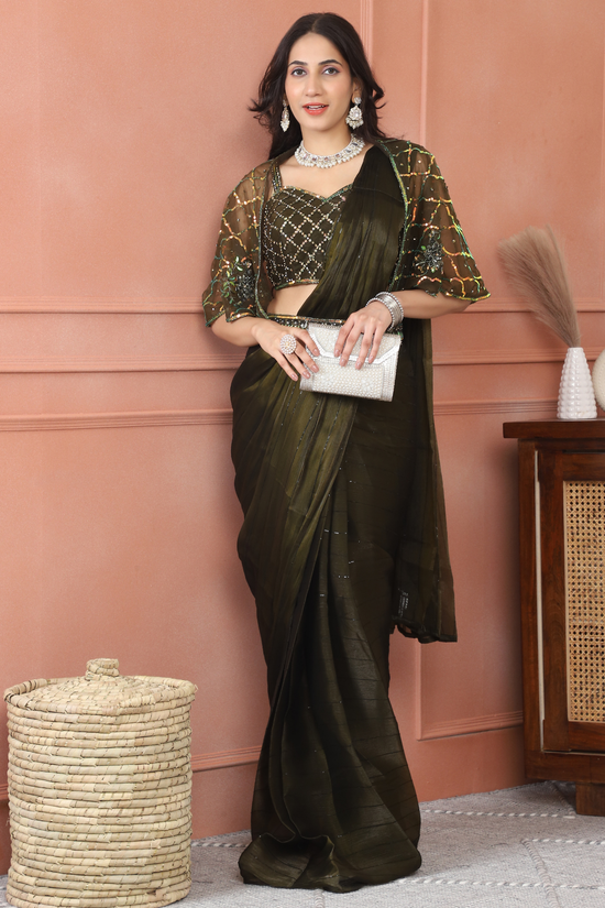 Berry Hue Drape Saree