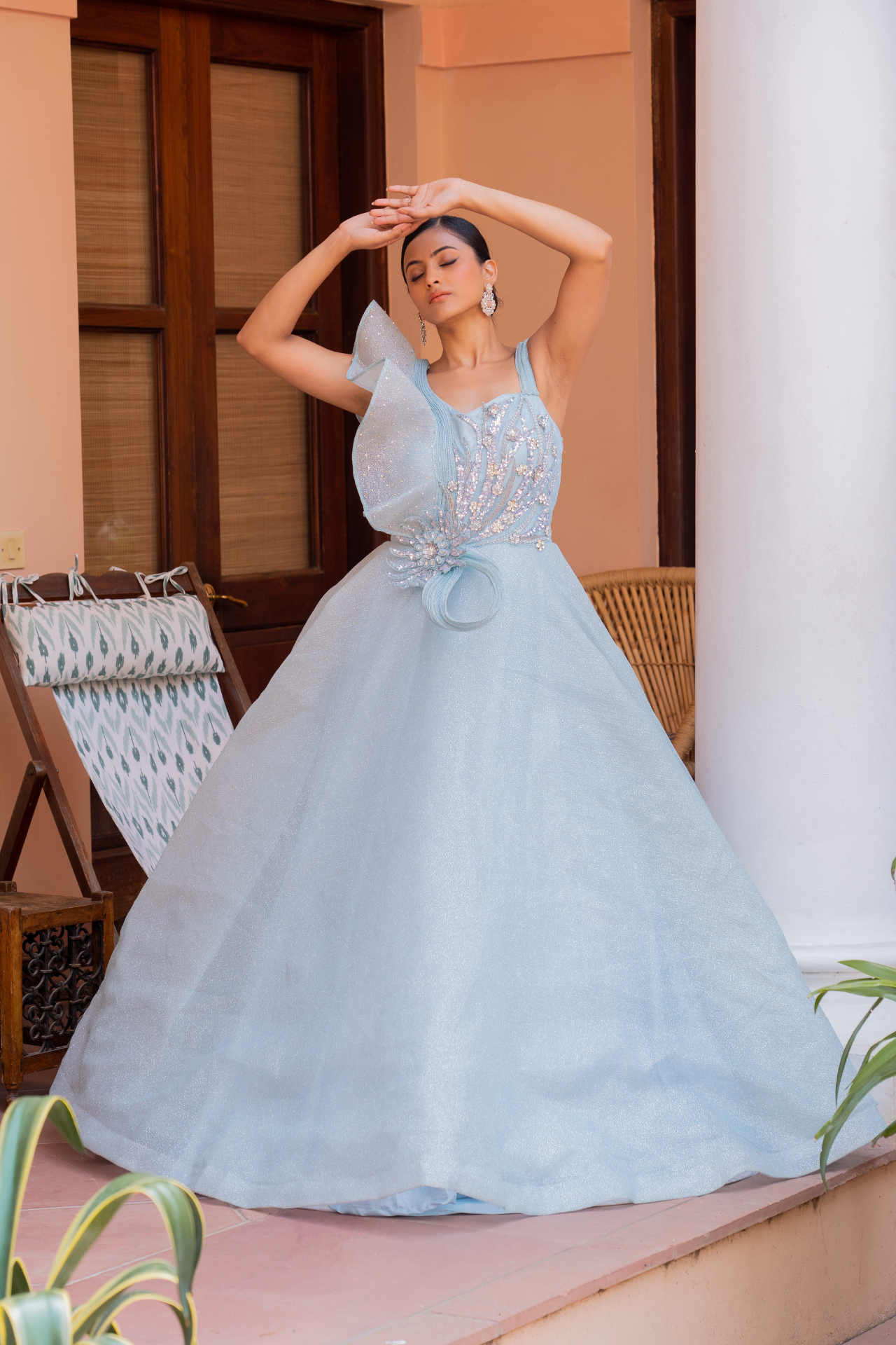 Ice Blue Ball Gown – Raaslila