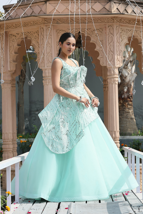 Sky Blue Pastel Beautiful Gown