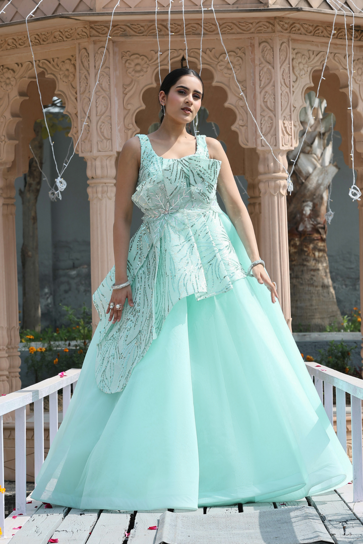 Sky Blue Pastel Beautiful Gown