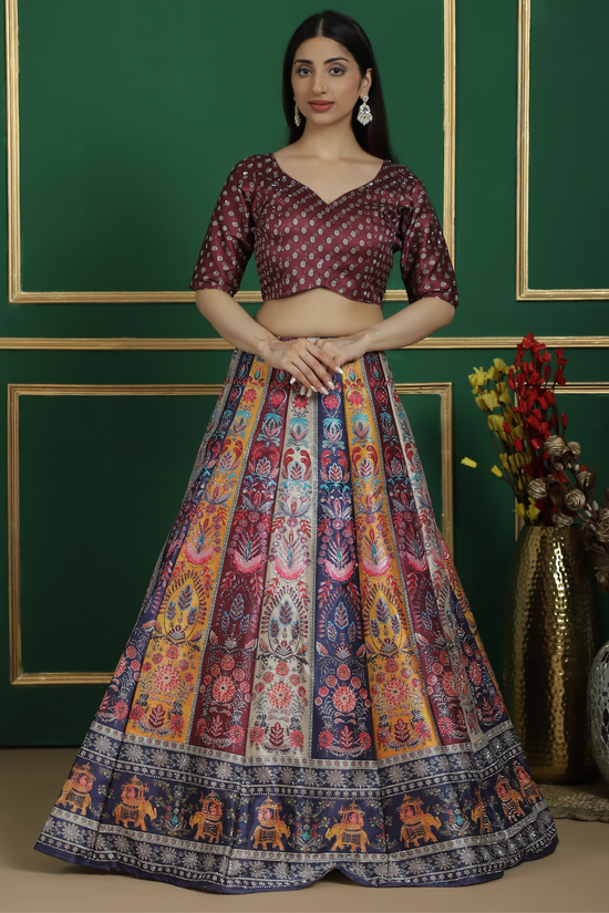 Multi Color Printed Lehenga Choli